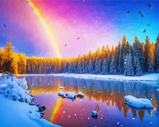 Beautiful Frozen Lake Diamond Painting