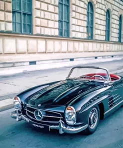 Black Vintage Mercedes Car Diamond Painting