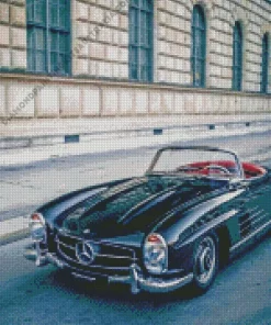 Black Vintage Mercedes Car Diamond Painting