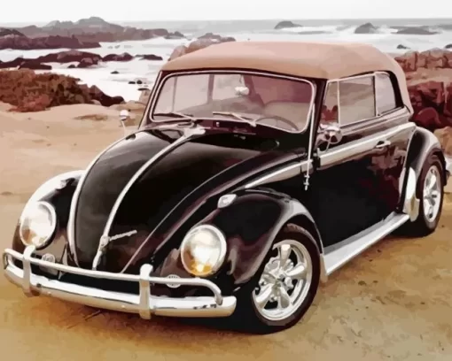 Black Volkswagen Beetle Diamond Painting