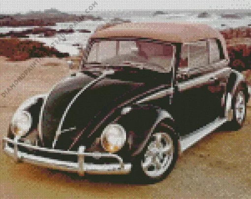 Black Volkswagen Beetle Diamond Painting