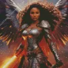 Black Warrior Angel Girl Diamond Painting