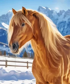 Blond Hair Horse Diamond Painting