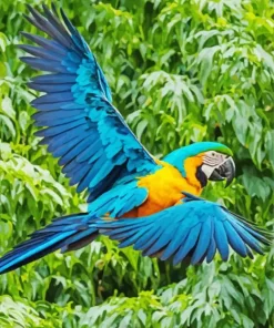 Blue And Gold Macaw Bird Diamond Painting