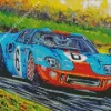 Blue And Orange Gt40 Diamond Painting