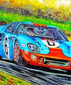 Blue And Orange Gt40 Diamond Painting