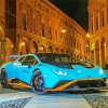 Blue And Orange Lamborghini Sport Car Diamond Painting