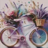 Blue And Pink Bike Diamond Painting