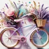 Blue And Pink Bike Diamond Painting