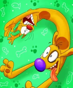 Catdog Cartoon Diamond Painting