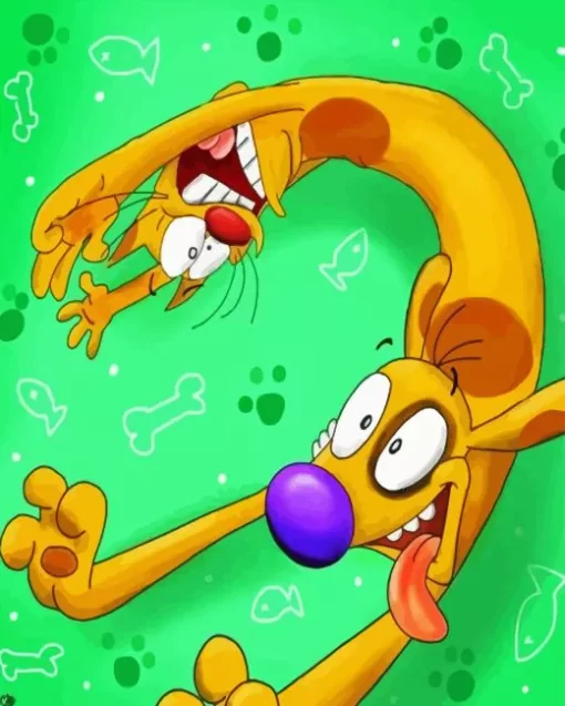 Catdog Cartoon Diamond Painting