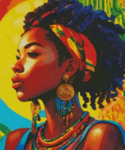 Cool Afro Lady Art Diamond Painting