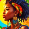 Cool Afro Lady Art Diamond Painting