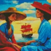 Cool Ladies On Boat Diamond Painting