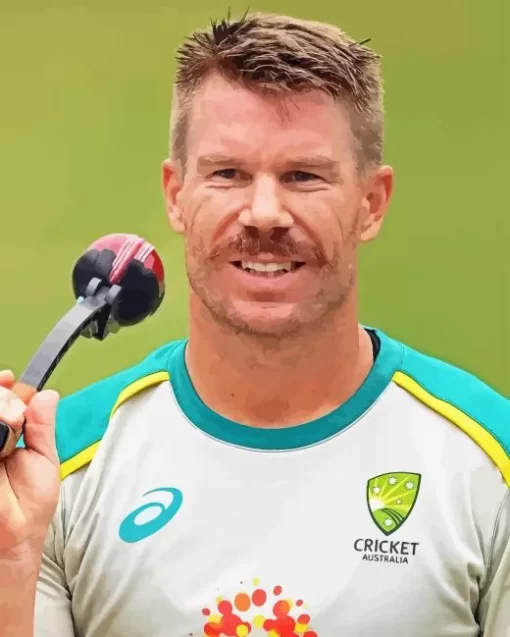 David Warner Cricketer Diamond Painting