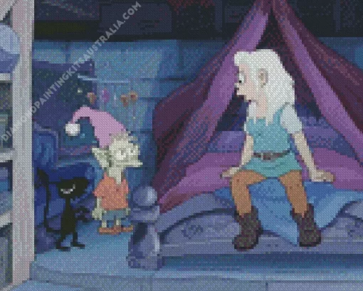 Disenchantment Bean And Elfo Diamond Painting