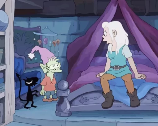 Disenchantment Bean And Elfo Diamond Painting