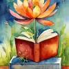 Fantasy Book And Flower Diamond Painting