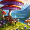 Fantasy Mushrooms Diamond Painting