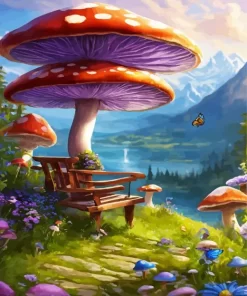 Fantasy Mushrooms Diamond Painting