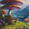 Fantasy Mushrooms Diamond Painting