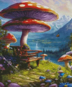 Fantasy Mushrooms Diamond Painting