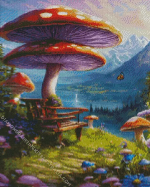 Fantasy Mushrooms Diamond Painting