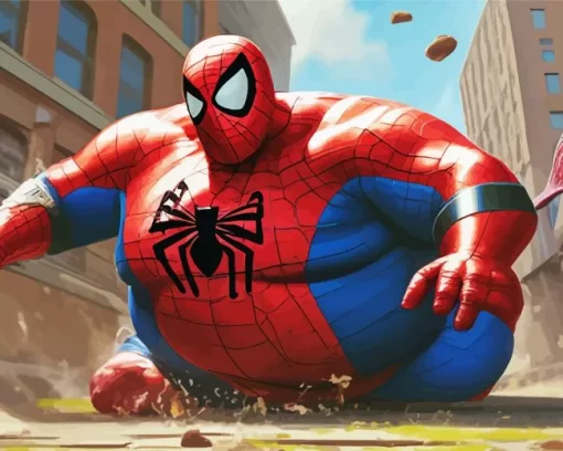 Fat Spiderman Diamond Painting