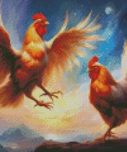 Fighter Chicken Diamond Painting