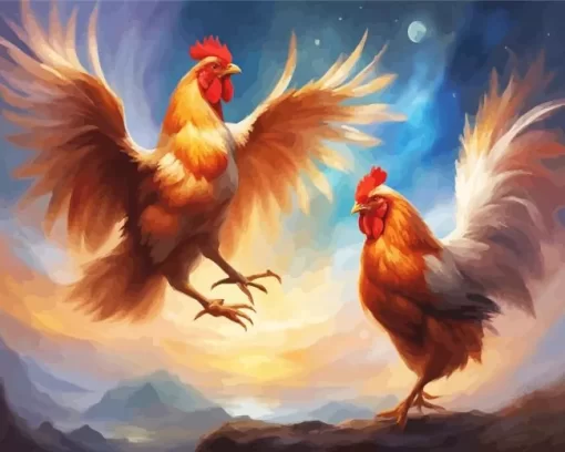 Fighter Chicken Diamond Painting