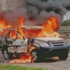 Fire Car Art Diamond Painting