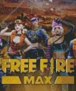 Free Fire Max Video Game Diamond Painting