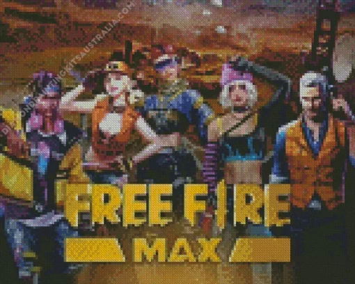 Free Fire Max Video Game Diamond Painting