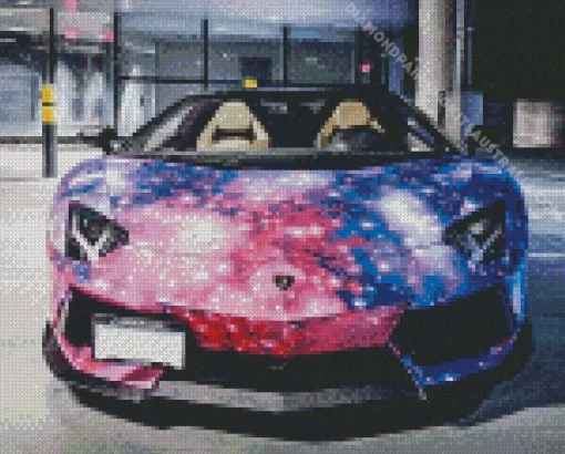 Galaxy Beautiful Lamborghini Diamond Painting