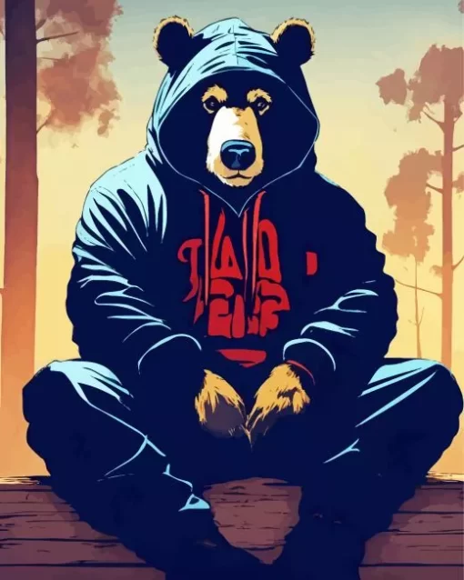 Gangsta Bear Diamond Painting