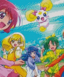 Glitter Force Characters Diamond Painting