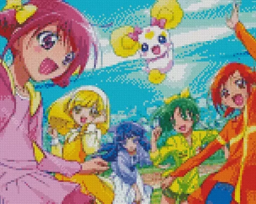 Glitter Force Characters Diamond Painting