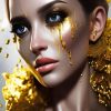 Golden Tear Diamond Painting