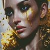 Golden Tear Diamond Painting