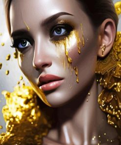 Golden Tear Diamond Painting