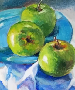 Green Apples Still Life Diamond Painting