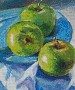 Green Apples Still Life Diamond Painting