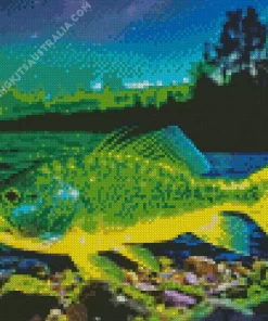 Green Fish Diamond Painting