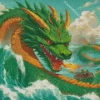 Green Sea Dragon Diamond Painting