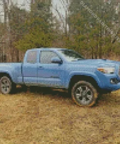 Grey Blue Truck Diamond Painting