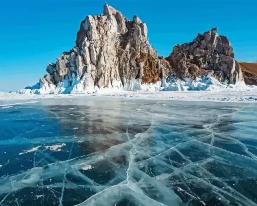 Lake Baikal In Russia Diamond Painting