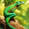 Lonely Green Lizard Diamond Painting