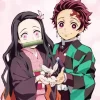 Nezuko And Tanjiro Diamond Painting