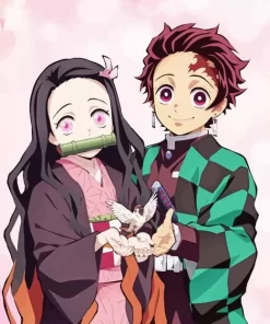 Nezuko And Tanjiro Diamond Painting