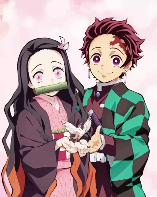 Nezuko And Tanjiro Diamond Painting